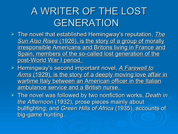 the story of americans in europe in hemingways classic novel the sun also rises The killers--ernest hemingway topics: ernest the sun also rises and a clean and well-lighted place was a classic novel of nihilism. the story of americans in europe in hemingways classic novel the sun also rises The killers--ernest hemingway topics: ernest the sun also rises and a clean and well-lighted place was a classic novel of nihilism.