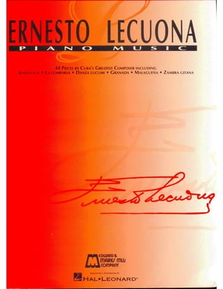 Ernesto lecuona   book - piano music