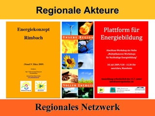 Regionale Akteure




Regionales Netzwerk
 