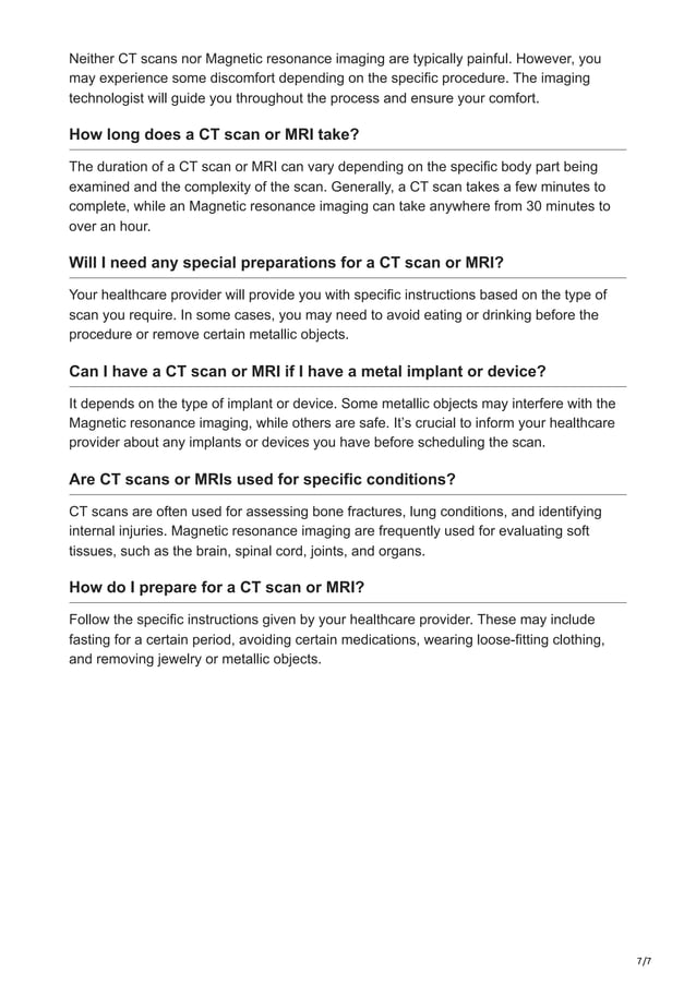 Difference Between CT Scan And MRI PDF Difference between ct scan and mri pdf