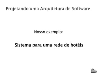 Nosso exemplo:  Sistema para uma rede de hotéis 