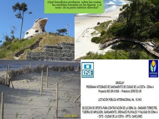 ¿Qué beneficios producen sobre las costas
   las medidas tomadas en las figuras y el
      texto de la parte inferior derecha?
 