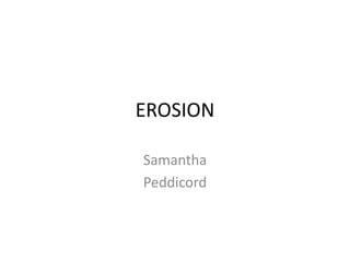 EROSION Samantha Peddicord 