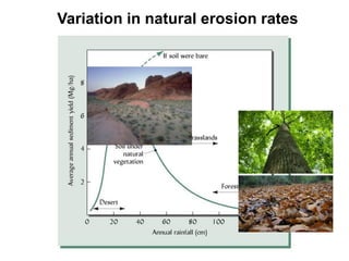 Variation in natural erosion rates
 