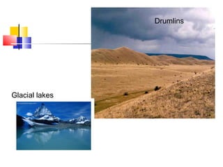 Drumlins




Glacial lakes
 