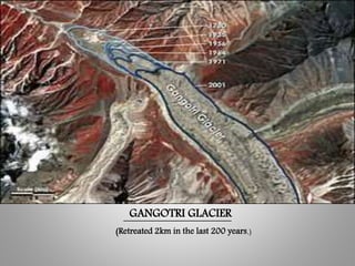 GANGOTRI GLACIER
(Retreated 2km in the last 200 years.)
 