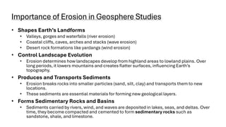 Definition, types of erosion with landforms | PDF