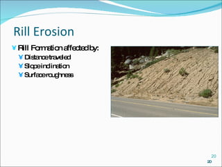 Slope Rilling Erosion Theory Module Rev1 Compressed | PPT