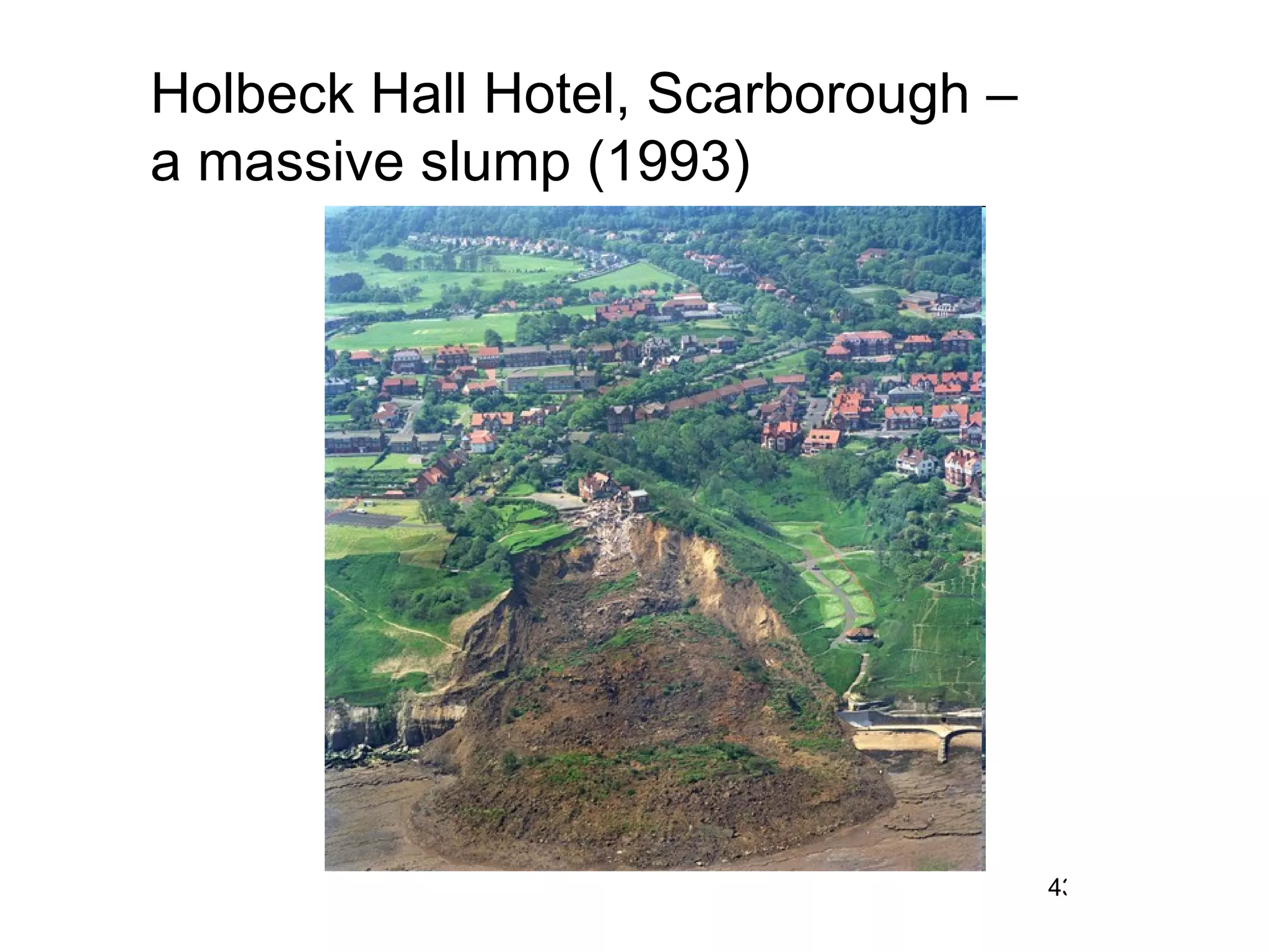 Holbeck Hall Hotel, Scarborough –  a massive slump (1993) 