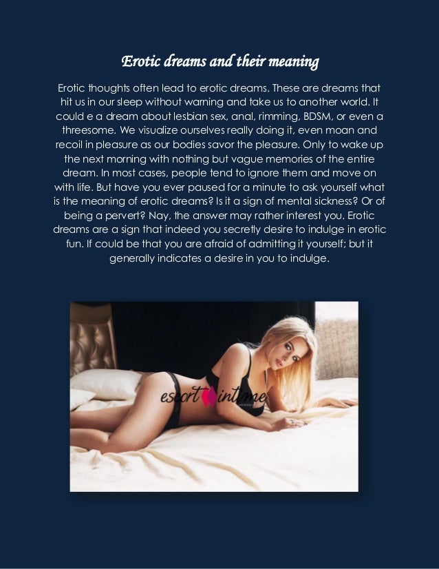 Erotic dream meanings