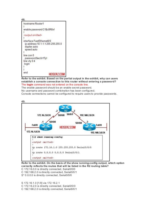 E routing final exam ccna 2 46