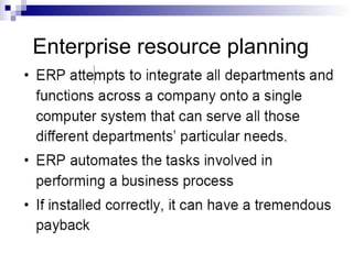 Enterprise resource planning 