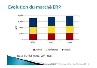 Fatima-Zahra BELOUADHA . ERP. 3ème année Filière Génie Informatique, EMI 12
Source IDC 2008 (français 2006-2008)
 