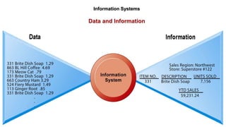Information Systems
Data and Information
 