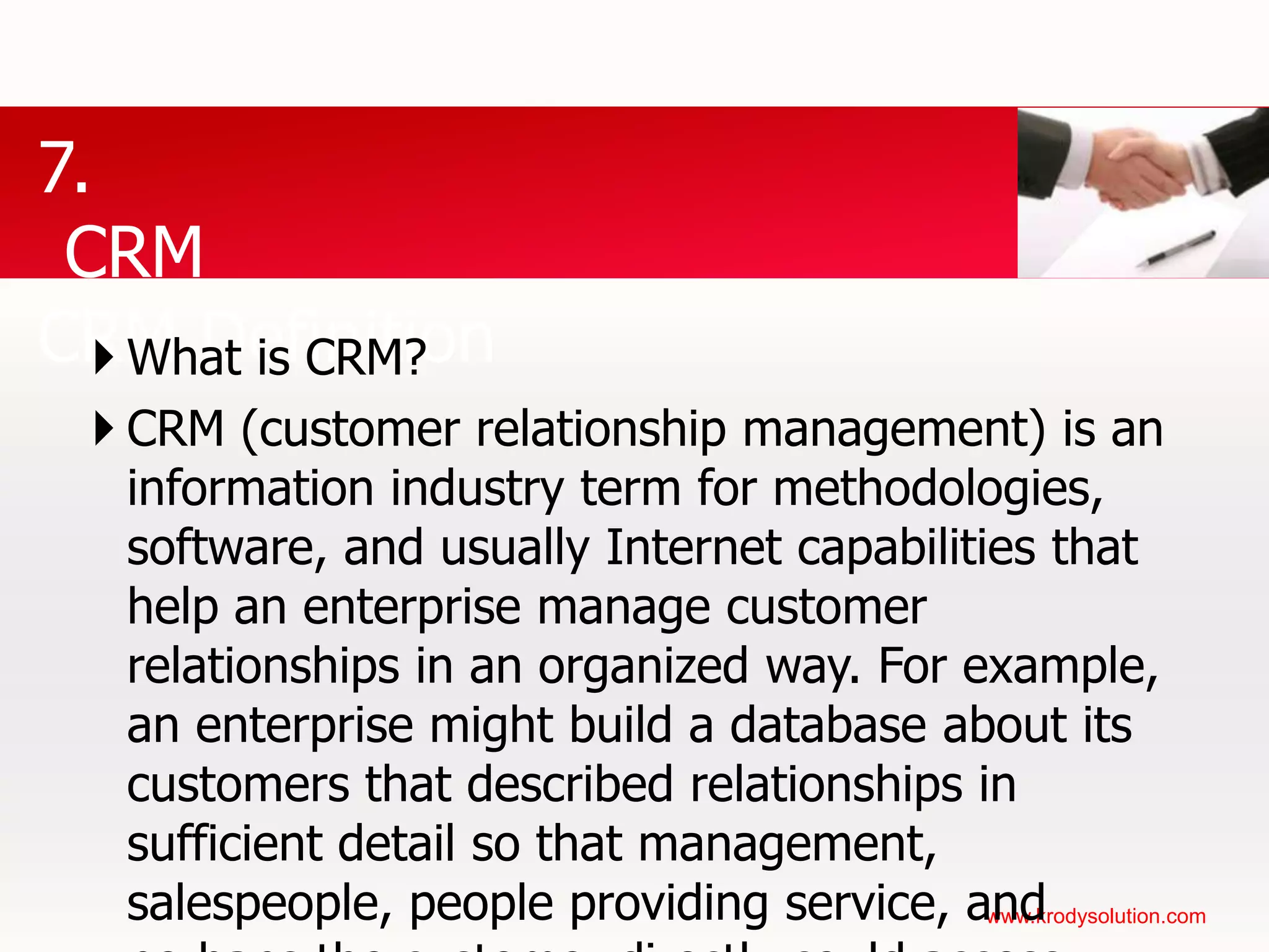 4. ตัวอย่างรายชื่อซอฟแวร์ ERP/CRM