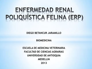 DIEGO BETANCUR JARAMILLO
BIOMEDICINA
ESCUELA DE MEDICINA VETERINARIA
FACULTAD DE CIENCIAS AGRARIAS
UNIVERSIDAD DE ANTIOQUIA
MEDELLIN
2013
 