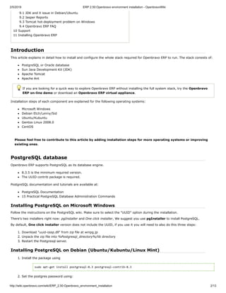 Erp 2.50 openbravo environment installation openbravo-wiki | PDF