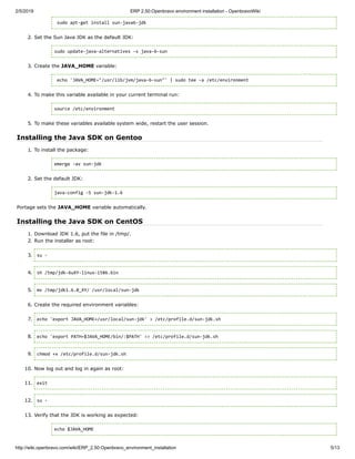 Erp 2.50 openbravo environment installation openbravo-wiki | PDF