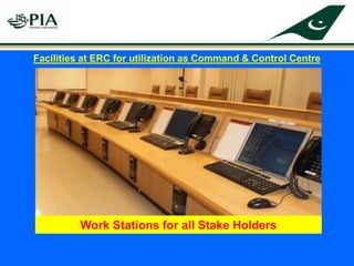 Facilities at ERC for utilization as Command & Control Centre
Work Stations for all Stake Holders
 