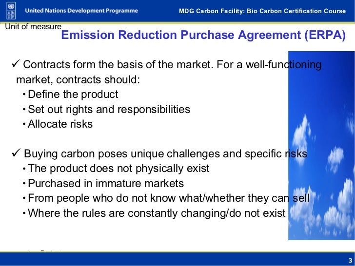 Emission Reduction Purchase Agreement (ERPA) Buying and Selling Car…