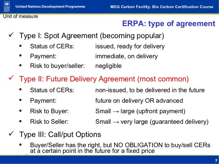 Emission Reduction Purchase Agreement (ERPA) Buying and Selling Car…