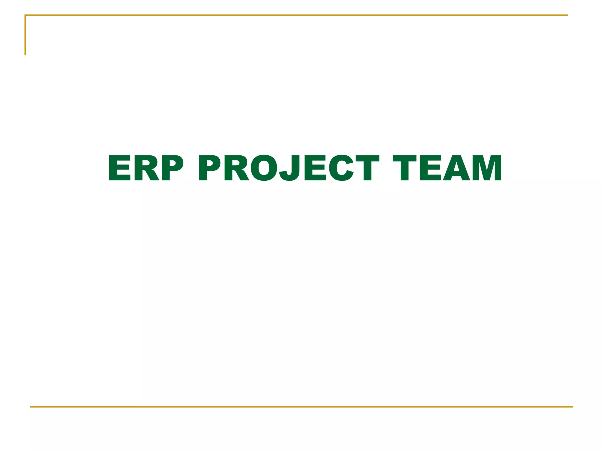ERP PROJECT TEAM
 