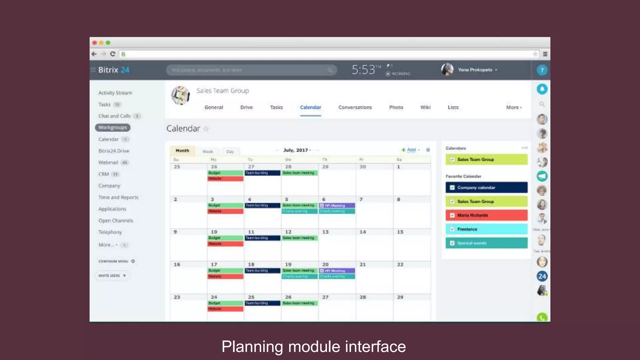 Planning module interface
 