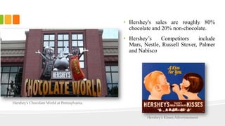 • Hershey's sales are roughly 80%
chocolate and 20% non-chocolate.
• Hershey’s Competitors include
Mars, Nestle, Russell S...
