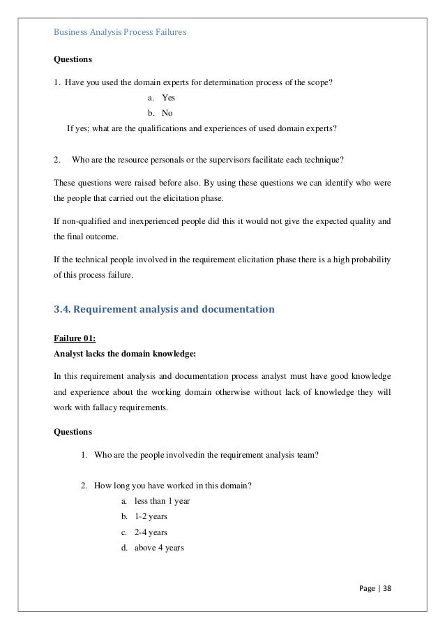 Business Process Questionnaire Template