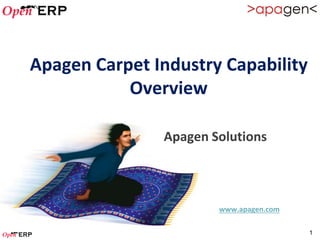 Apagen Carpet Industry Capability
           Overview

               Apagen Solutions



                       www.apagen.com

                                        1
 
