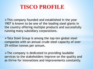 Erp case study on tata steel | PPTX