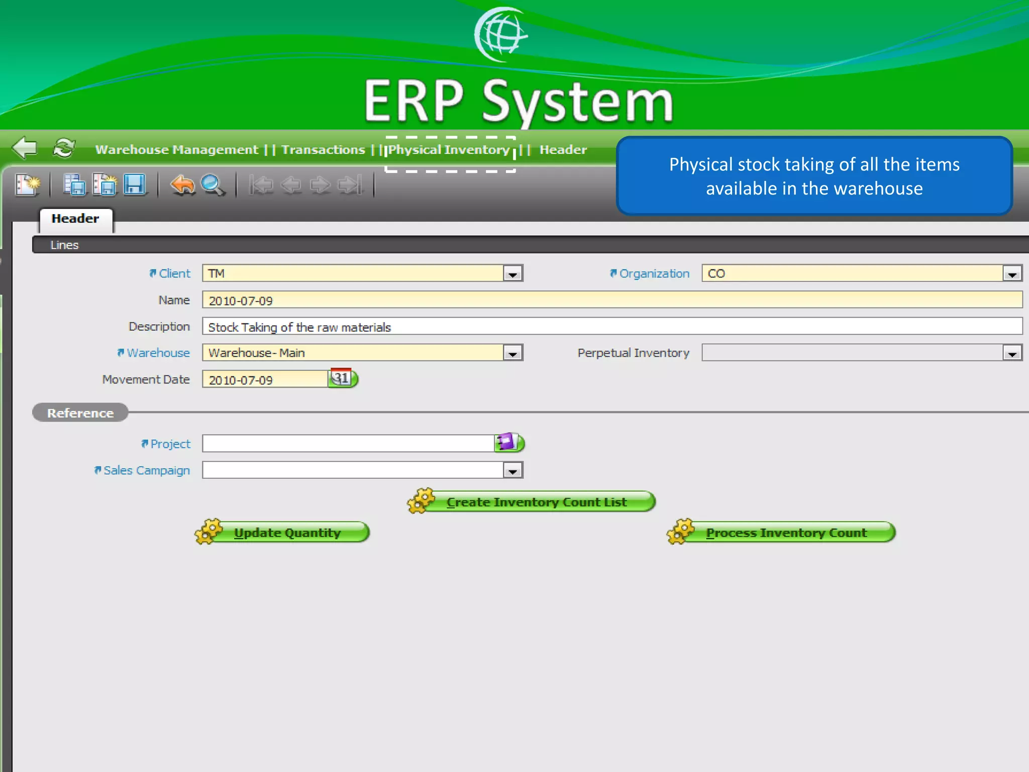 ERP SystemProcurement ReportsReports available on purchases, materials received, invoice issued, pending etc. Report formats are HTML, PDF & Excel