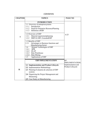Enterprise Resource Planning Digital Notes | PDF