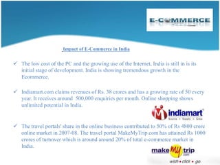 (EDI and EFT) which where introduced in the late 1970s. Credit cards,telephone banking etcduring the 1980s time perio d were different types of E-commerce.