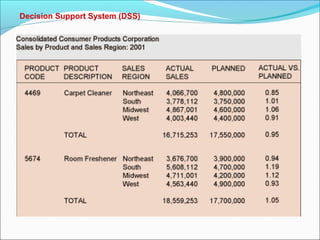 Decision Support System (DSS)
 