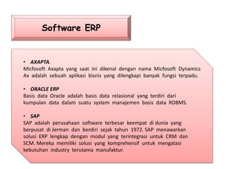 ERP (Enterprise Resource Planning) | PPTX