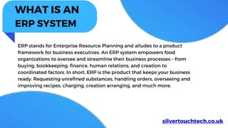 An ERP System for Food Production Industry | PPTX
