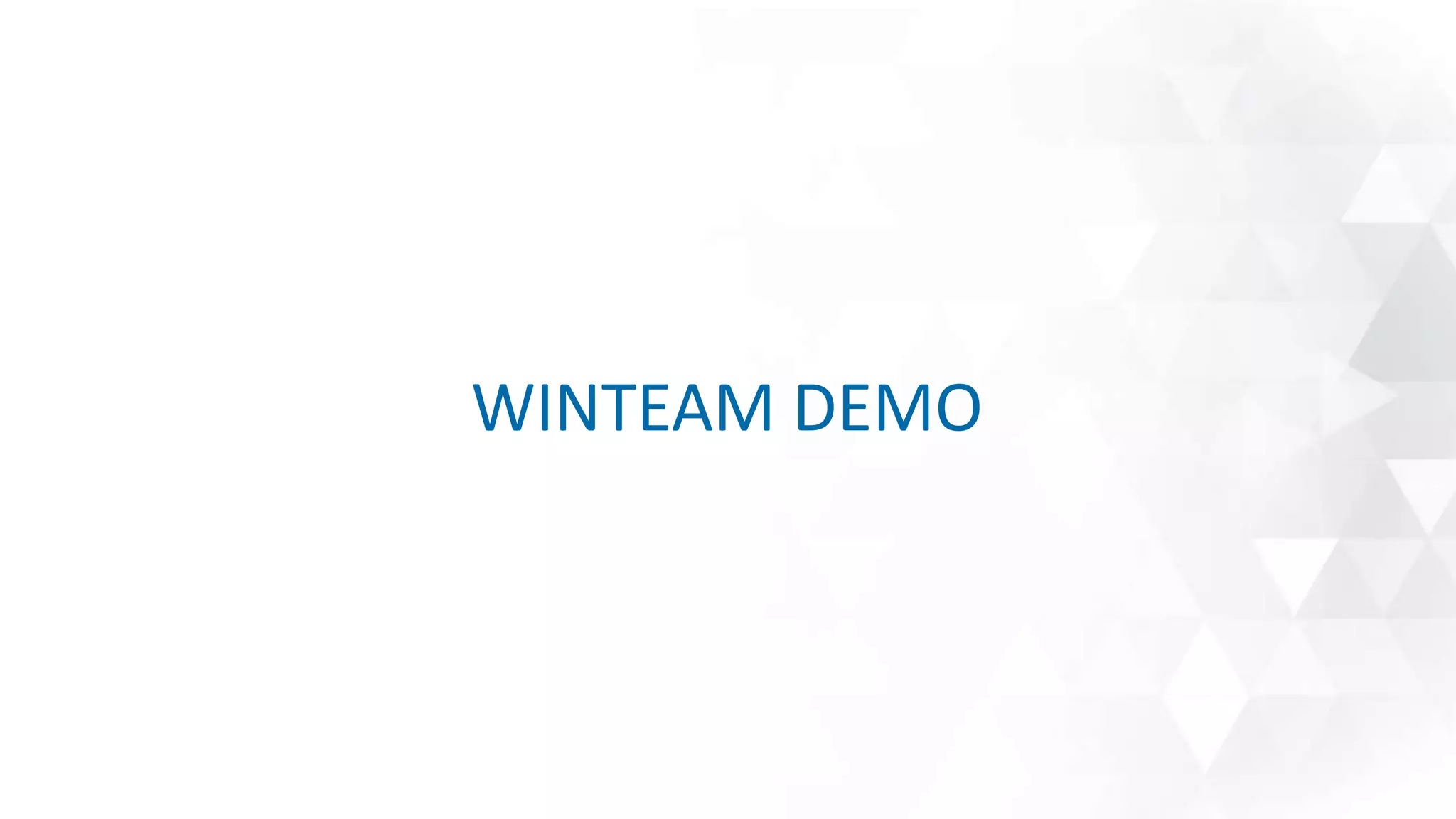 WINTEAM DEMO
 
