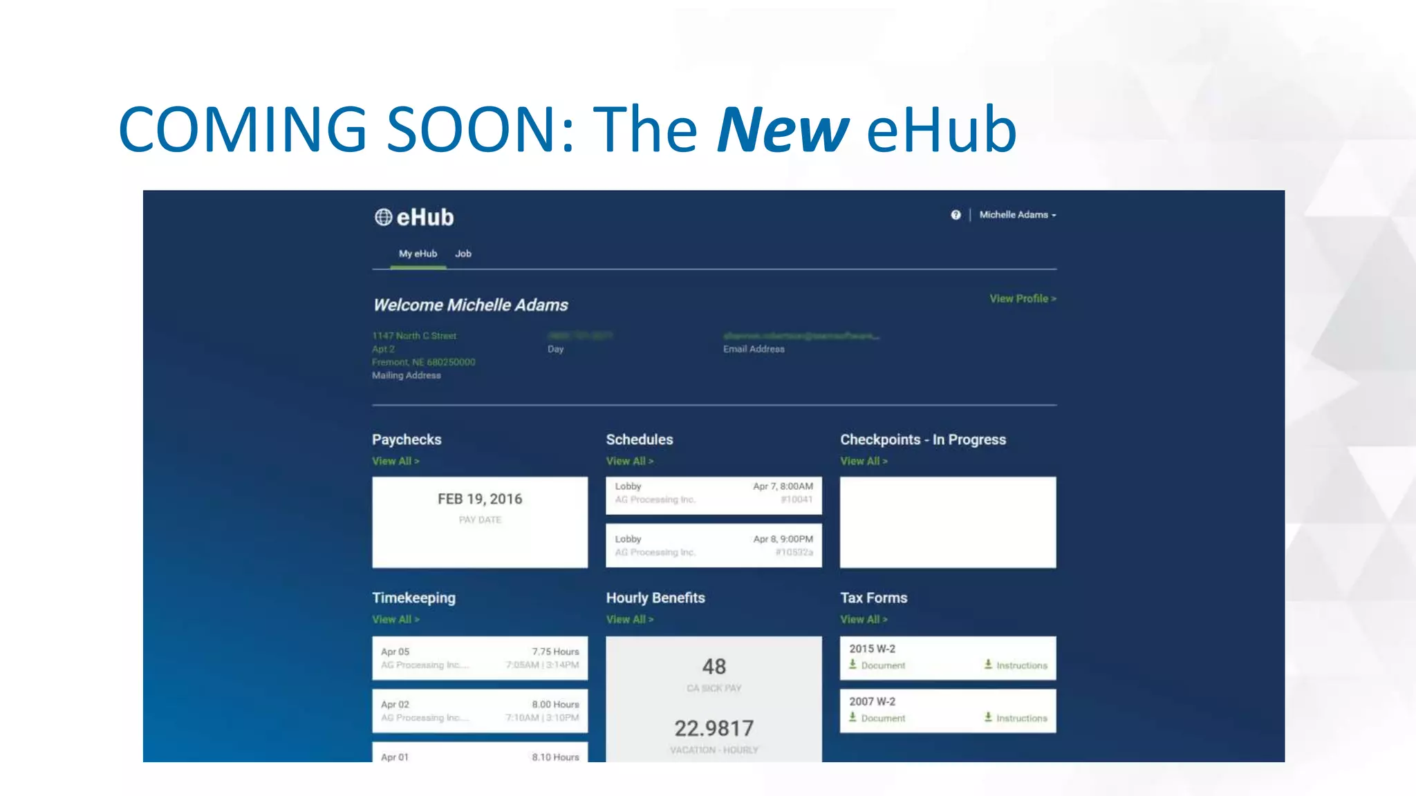 COMING SOON: The New eHub
 