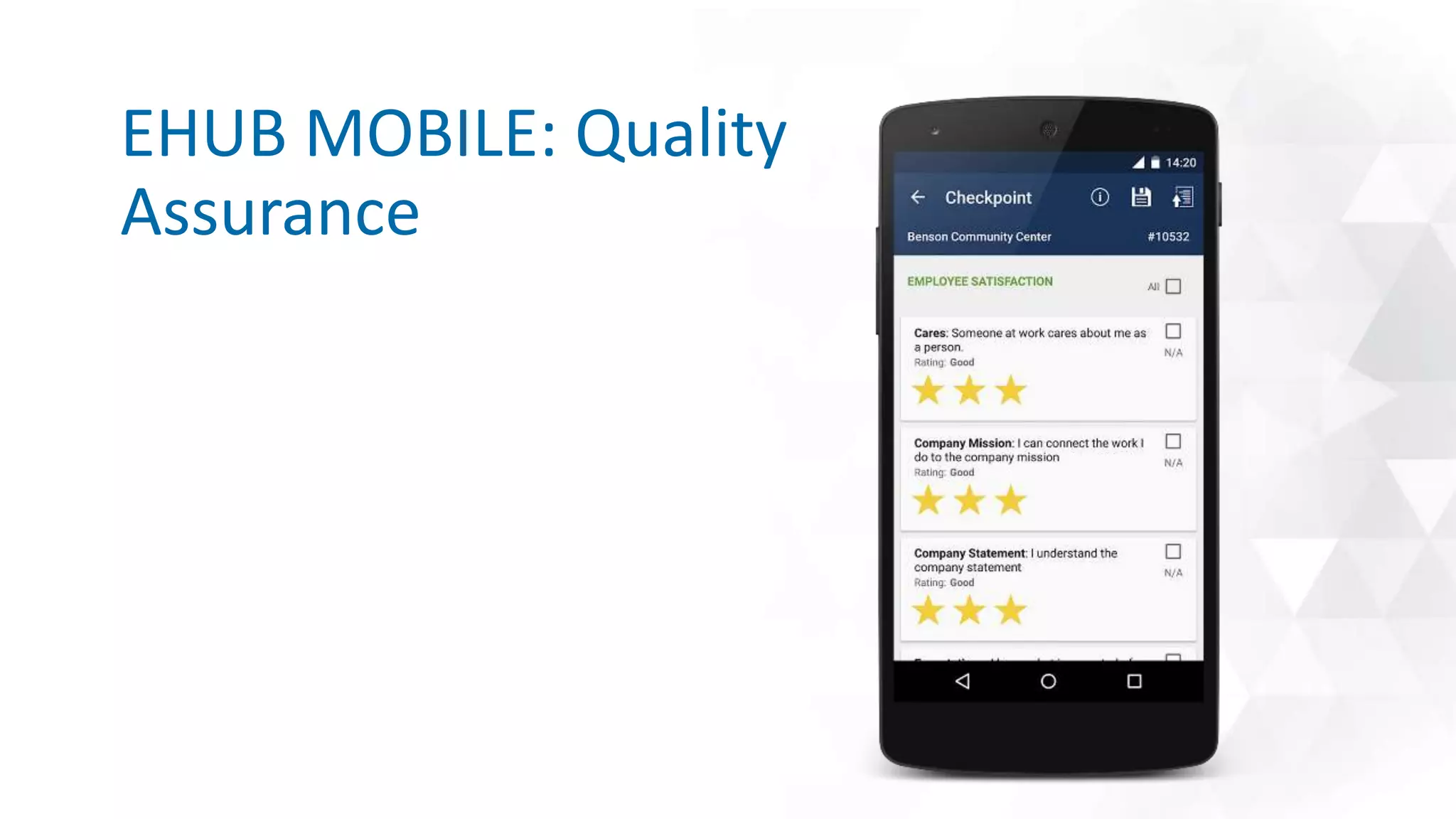 EHUB MOBILE: Quality
Assurance
 