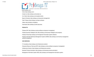 7/17/2018 ERP for Textile industry | Pridesys IT Ltd
http://pridesys.com/erp-for-textile-industry/ 4/6
Home (http://pridesys.com)
Contact Us (http://pridesys.com/contact-us)
Our Clients (http://pridesys.com/valuable-clients)
Board of Directors (http://pridesys.com/executive-management)
Team Pridesys (http://pridesys.com/team-pridesys)
Gallery (http://pridesys.com/gallery)
Downloads (http://pridesys.com/all-resources)
(http://pridesys.com)
Pridesys ERP (http://pridesys.com/erp-software-companies-in-bangladesh)
Pridesys Business Intelligence (BI) (http://pridesys.com/business-intelligence-and-analytics)
Pridesys Portal (http://pridesys.com/management-information-system-software)
Pridesys Extended Warehouse Management System (EWMS) (http://pridesys.com/inventory-management-
software-bangladesh)
PRODUCTS
IT Consultancy (http://pridesys.com/infrastructure-solution)
Enterprise Resource Planning (ERP) (http://pridesys.com/erp-software-companies-in-bangladesh)
Infrastructure Solution (http://pridesys.com/infrastructure-solution)
Business Process Automation (http://pridesys.com/business-process-automation)
Management Information System (MIS) (http://pridesys.com/management-information-system)
OUR SERVICES
 