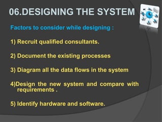 03.PREPARING FOR THE VENTUREThis stage is aimed at defining the implementation of ERP in all measures. 
