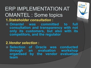 08.CHECKINGThe system is subjected to the wildest tests possible so that it ensures proper usage and justifies the costs incurred. ERP Testing is a procedure that usually occurs before a company fully implements an ERP software package and the software goes live. It can help identify problem scenarios and training needs .