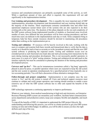Erp implementation lifecycle | PDF