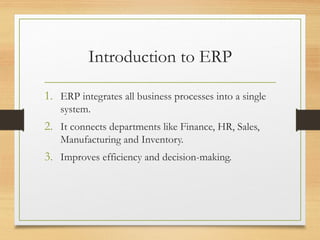 Comprehensive ERP Implementation Life Cycle and Benefits Overview | PPTX