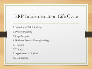Comprehensive ERP Implementation Life Cycle and Benefits Overview | PPTX