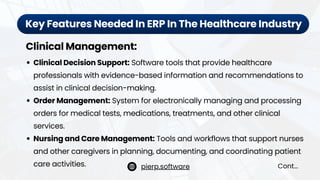 ERP In Healthcare: Enhancing Efficiency And Quality Of Care | PDF