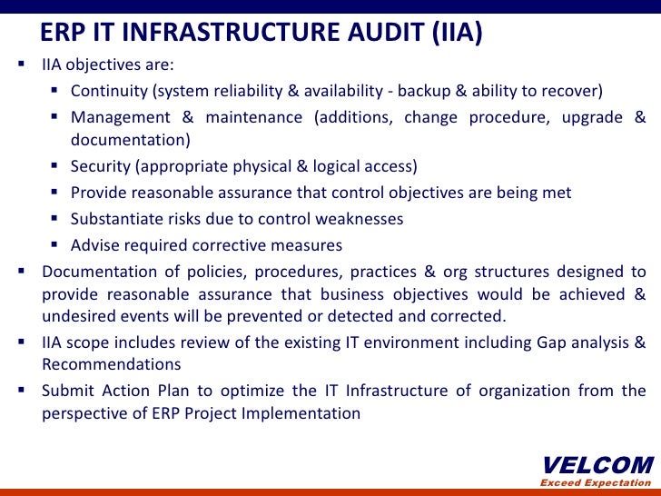ERP IT Infrastructure Audit