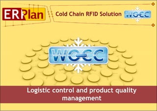 Cold Chain RFID Solution




Logistic control and product quality
            management
 