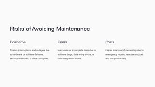 ERP Maintenance and Upgrades